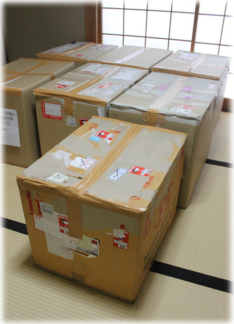 作品展の荷物