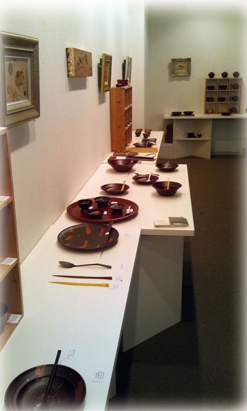 作品展会場 国産漆1